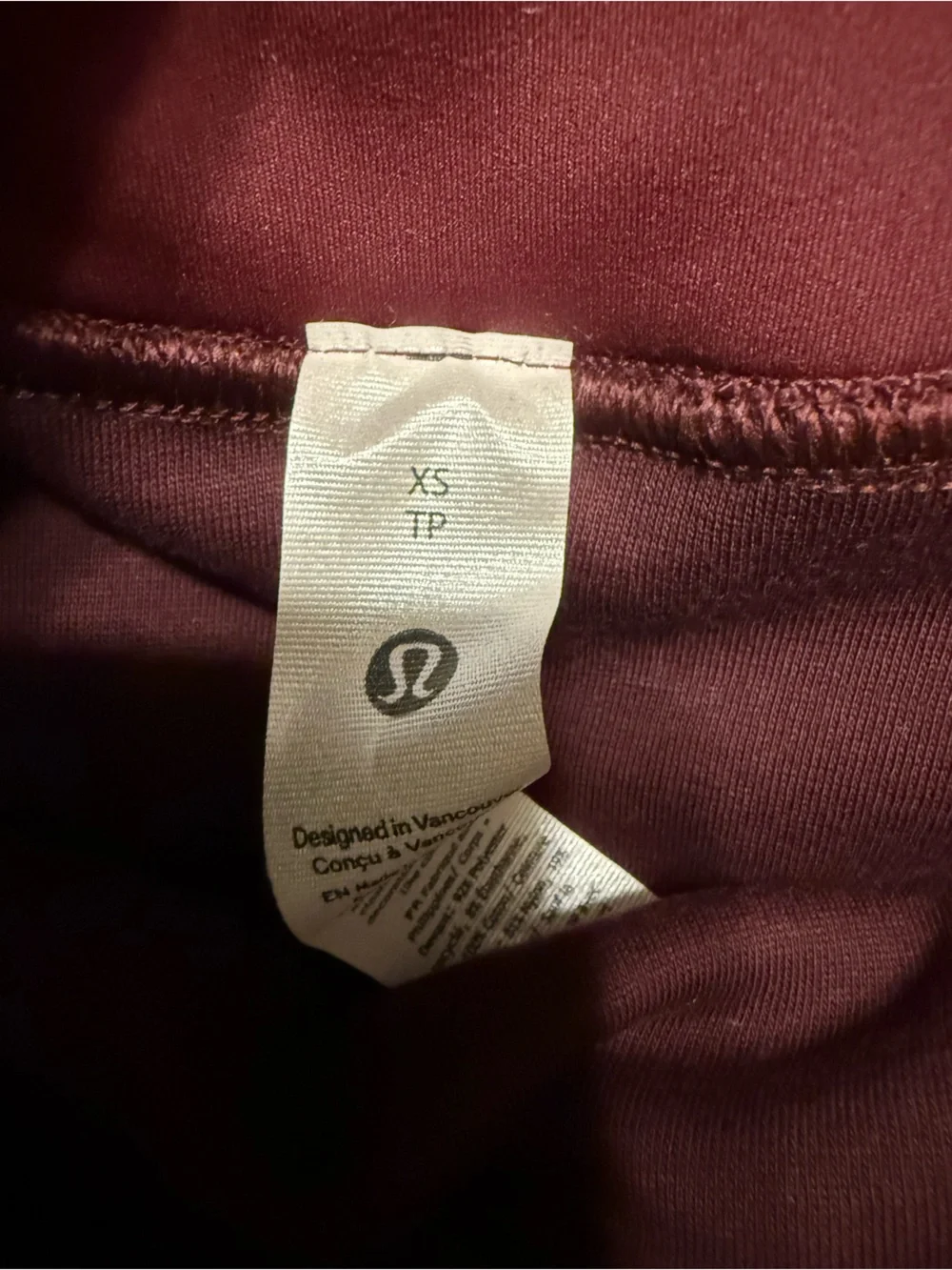 Lululemon Burgundy Velvet-Look Skirt - Scuba Mini - Picture 6 of 8